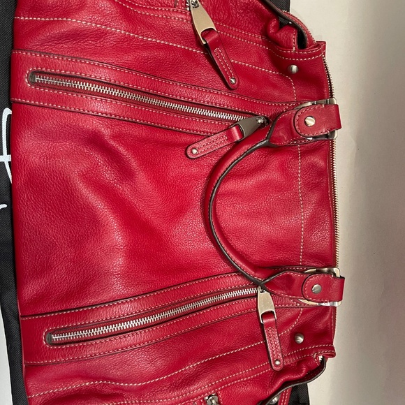 B Makowsky Red shoulder/arm bag - Picture 8 of 13